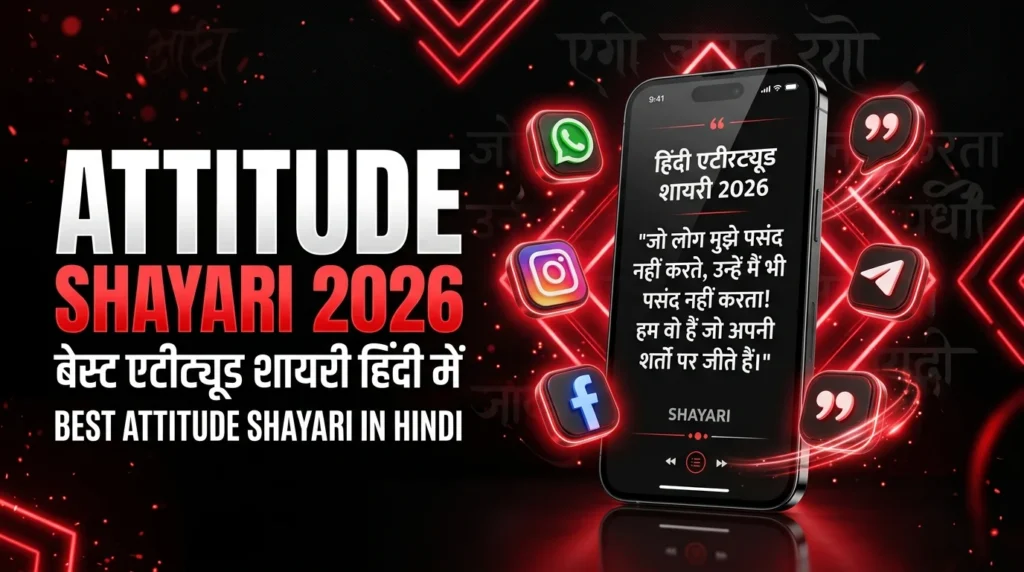 Best Attitude Shayari in Hindi 2026 for WhatsApp Status and Instagram Caption