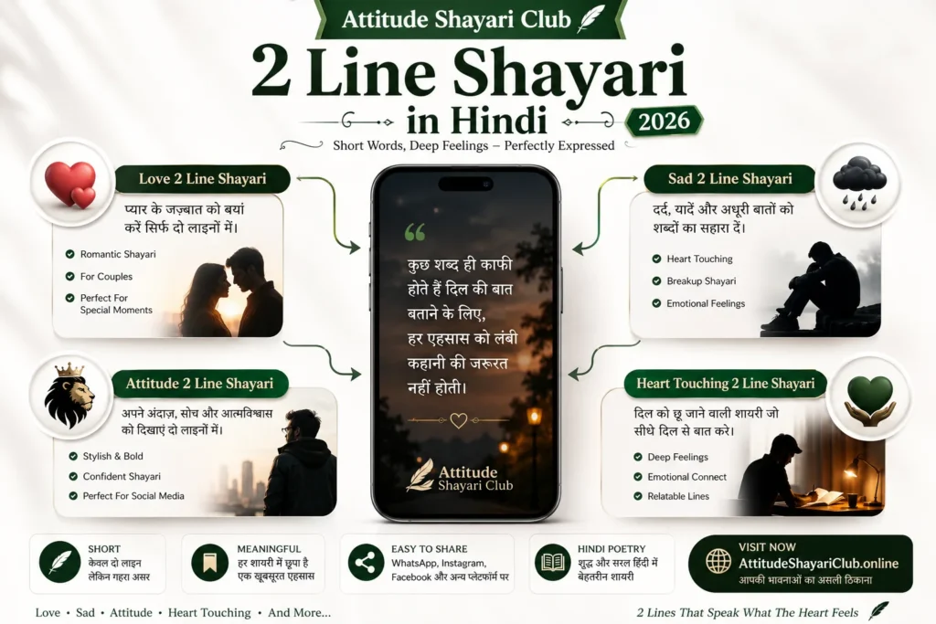 2 Line Shayari in Hindi
