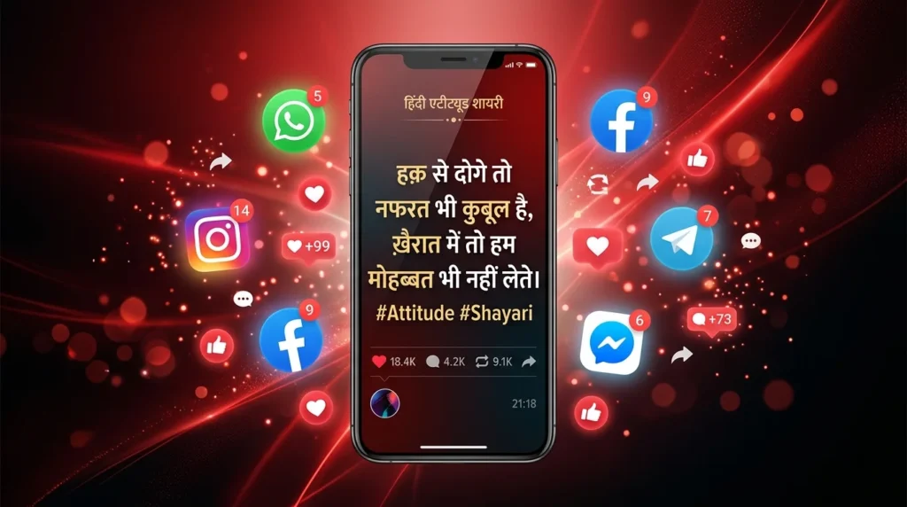 Attitude Shayari for WhatsApp Status and Instagram Caption